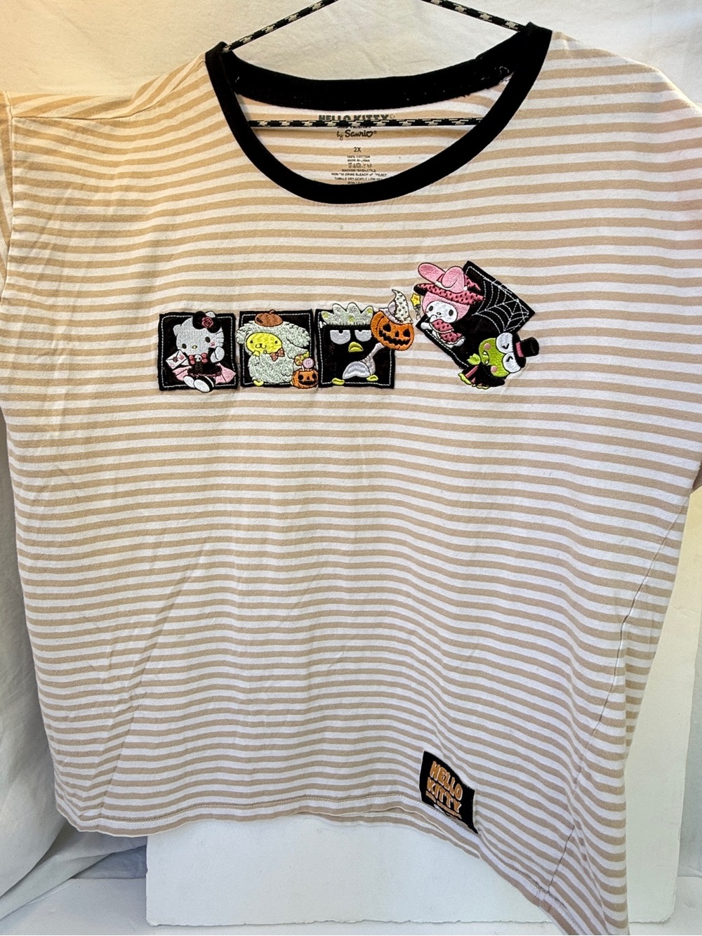 Sanrio Hello Kitty N Friends Halloween Striped T-Shirt BoxLunch Exclusive 2X